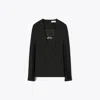 Tory Burch Jessa Crepe U-neck Tunic In Black
