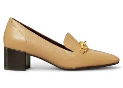 Pre-owned Tory Burch Jessa Heeled Loafer (women's) Sneakers In Ginger Shortbread