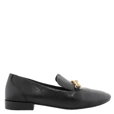 Tory Burch Jessa Leather Loafers - Perfect Black/gold