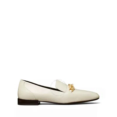 Tory Burch Jessa Leather Loafers In Light Cream