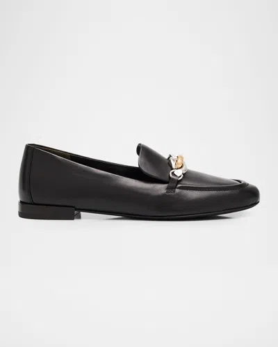 Tory Burch Jessa Leather Loafers In Black