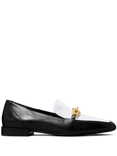 Tory Burch "jessa" Loafers Chain Detail In Black