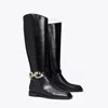Tory Burch Jessa Riding Square Toe Boots In Animal Print
