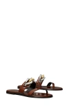 Tory Burch Jessa Two Band Slide Sandal In Brown