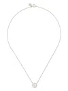 Tory Burch Miller Double T Crystal Necklace In Tory Silver / Crystal