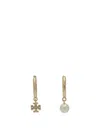 Tory Burch Kira Mismatched Drop Earrings In Gold