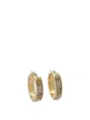 Tory Burch Small Icon Crystal Paved Hoop Earrings In Gold