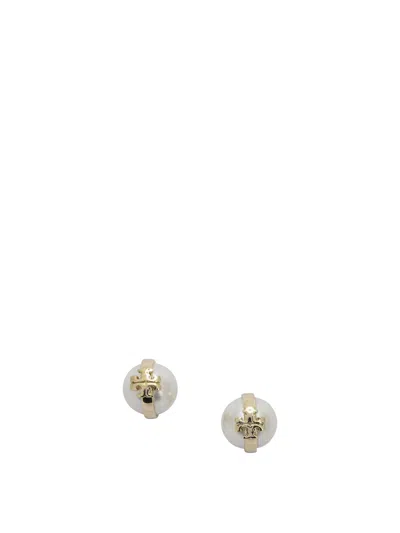 Tory Burch Hardware Pearl Earrings Refined Jewelry Design In Gold