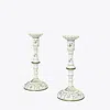 Tory Burch Jolie Fleur Candlesticks, Set Of 2 In Neutral