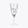 Tory Burch Jolie Fleur Champagne Glass, Set Of 2 In Clear