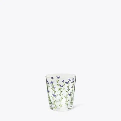 Tory Burch Jolie Fleur Double Old Fashioned Glass, Set Of 4 In Purple