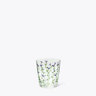 Tory Burch Jolie Fleur Double Old Fashioned Glass, Set Of 4 In Transparent