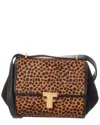 Tory Burch Juliette Leopard Haircalf Mini Bag In Brown