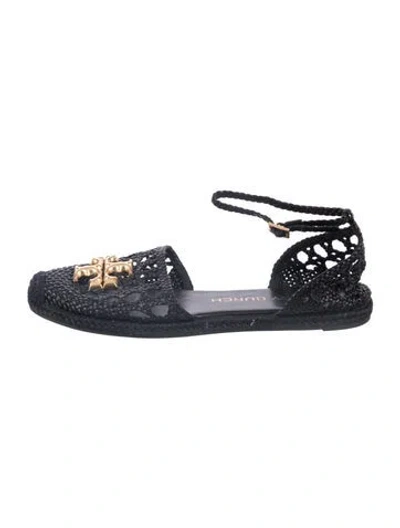 Pre-owned Tory Burch Jute Espadrilles In Blue