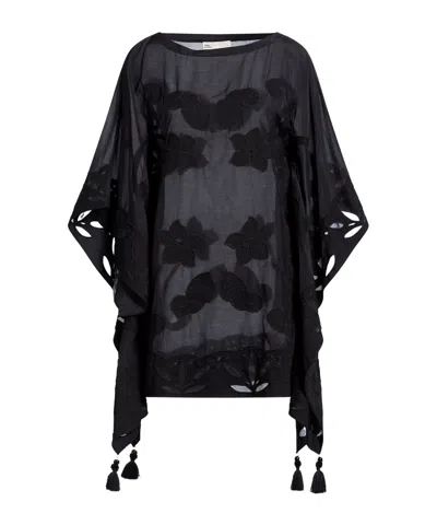 Tory Burch Kaftan Top In Black