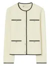 Tory Burch Kendra Buttoned Detailed Cardigan In Neutral