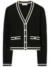 Tory Burch Shrunken Kendra Cardigan In Black