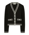 Tory Burch Shrunken Kendra Cardigan In Black