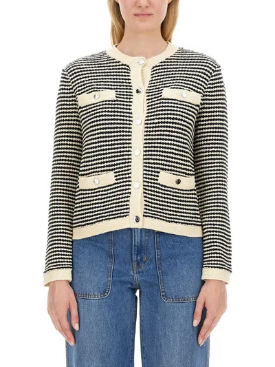 Tory Burch Kendra Cardigan In Blue