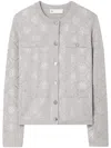 Tory Burch Kendra Cardigan In Grey