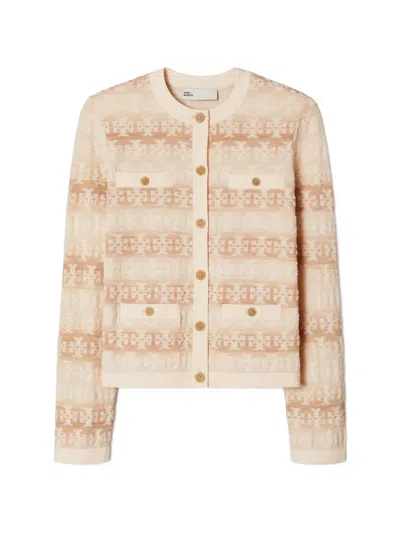 Tory Burch Kendra Cardigan In Neutral