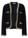 Tory Burch Kendra Chain Blazer And Suits In Black