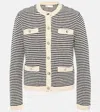 Tory Burch Kendra Crochet Cotton-blend Cardigan In Blue