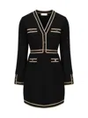 Tory Burch Kendra Mini Dress In Black / Camel