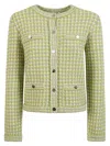Tory Burch Jacquard Kendra Cardigan In Green