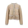 Tory Burch Kendra Starlight Titanium Mesh Cardigan In Gold