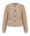 Tory Burch Kendra Cardigan In Nude