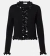 Tory Burch Beaded Cardigan In Black