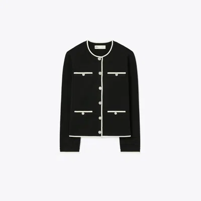 Tory Burch Kendra Buttoned Cardigan In Black