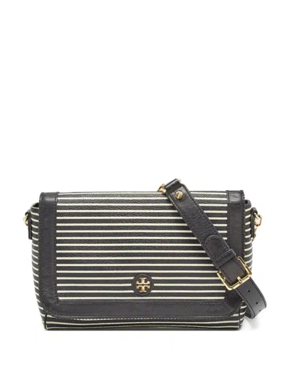 Pre-owned Tory Burch Kerrington Striped Crossbody Bag