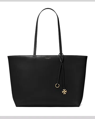 Tory Burch Key Item Leather Tote In Black