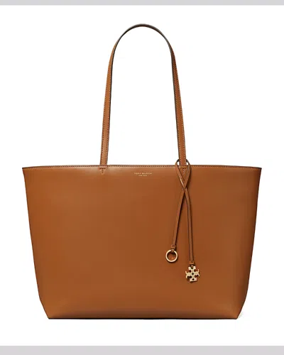 Tory Burch Key Item Leather Tote In Brown