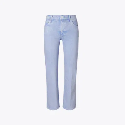 Tory Burch Kick Flare Denim Jean In Ice Blue Overdye