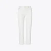 Tory Burch Kick Flare Denim Jean In White Chalk Wash