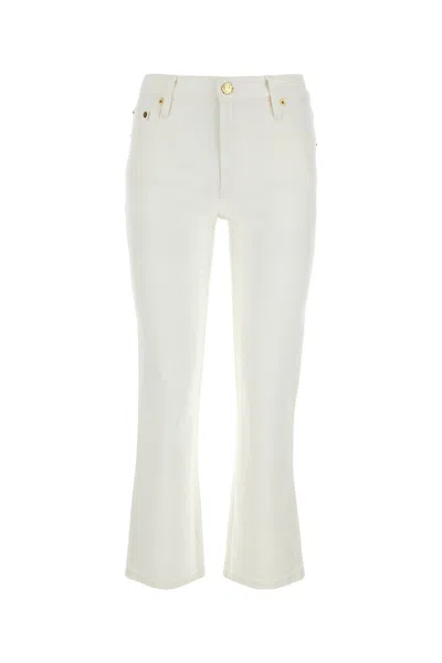 Tory Burch White Stretch Denim Jeans