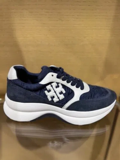 Pre-owned Tory Burch Kick Trainer Sneakers, Tory Navy, 157931, $328
