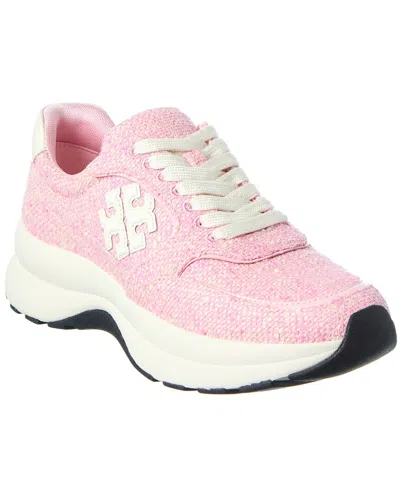Tory Burch Kick Tweed Trainer In Pink