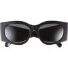 Tory Burch Kira 56mm Rectangular Sunglasses