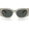 Tory Burch Kira 56mm Rectangular Sunglasses In Gray