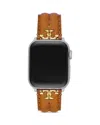Tory Burch The Kira Luggage Leather Strap For Apple Watch 38mm/40mm/41mm In Brown