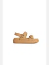 Tory Burch Kira Raffia Sandals In Neutral