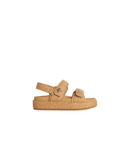 TORY BURCH TORY BURCH 'KIRA' BEIGE LEATHER SANDALS