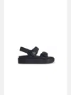 Tory Burch 'kira' Black Lear Sandals In Black