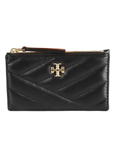 Tory Burch Kira Chevron Card Holder In Black