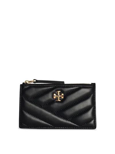 Tory Burch Kira Chevron Card Holder In Black