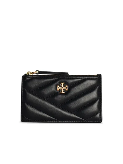 Tory Burch Kira Chevron Card Holder In Black